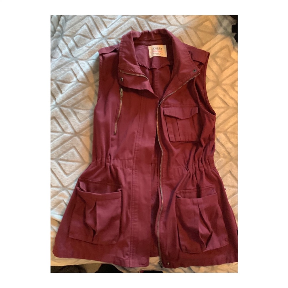 Burgundy vest